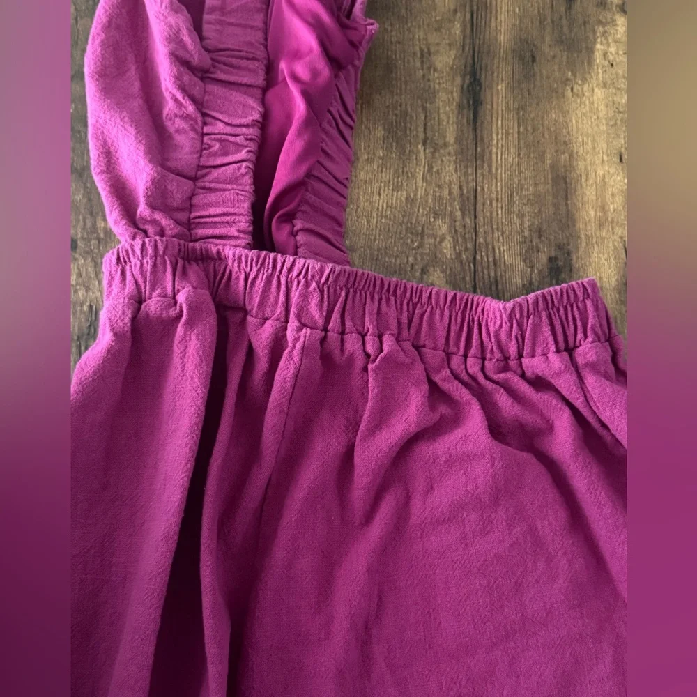 Fuchsia Pink Open Back Maxi Dress | M + L Size | | Shirred Waist | OFFERS ❤️ - Picture 5 of 5